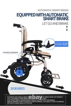 Fauteuil roulant électrique pliable léger à assistance motorisée pour la mobilité médicale