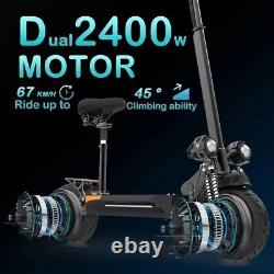 Scooter électrique pliable avec batterie Li-ion 48V 18AH, moteur 2400W et affichage LCD