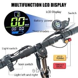 Scooter électrique pliable avec batterie Li-ion 48V 18AH, moteur 2400W et affichage LCD
