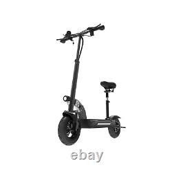 Scooter électrique pliable avec siège amovible pour adultes, pneu de route de 10 pouces, 1200W 10AH