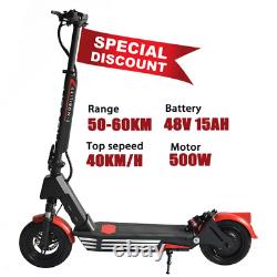 Trottinette électrique pliable e scooters 500w 10 pouces roue avec hauteur réglable