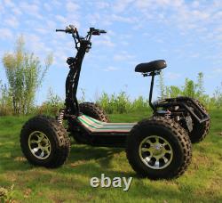 Trottinette électrique tout-terrain 4 roues motrices pliable ATV 6000W