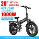 Vélo électrique Deepower 1000w 20ah 48v Vélo Pliable à Pneus Gras Ebike Ca Nouveau