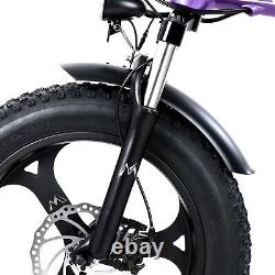 Vélo électrique pliable 500W Ebike 48V 14AH Vélo à pneus larges avec suspension avant 60MI