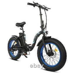 Vélo électrique pliant ECOTRIC 20 500W avec pneus gras, cadre bas, VTT électrique 7 vitesses